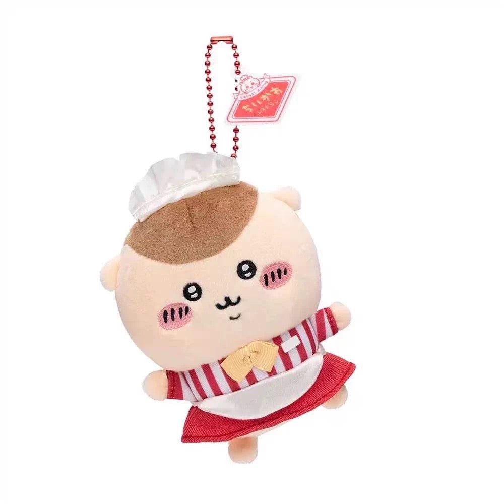Free Gift : Japan ChiiKawa Restaurant Serise | ChiiKawa Hachiware Usagi Momonga Kurimanju Rakko Shisa Crab - Mini Plush Doll 10cm Keychain WinnieTheBirds Toy Shop