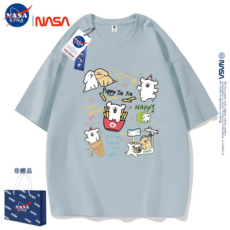Cute Cartoon Doggie Maltese Puppy Style T-Shirt Series | Happy Puppy Tie Tie Part2 - Kawaii Fashion Items for Child & Adult