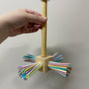 20x20cm Colour Big Paper Stick with Wood Play Wheel for Small Medium Parrot Bird Intelligence Training Toy Parrot Educational Toys
