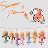 28x10cm Colourful Style Ice Cream Bite Hanging Natural Parrot Birdie Toy for Small Medium Size Parrot Cages Accessories