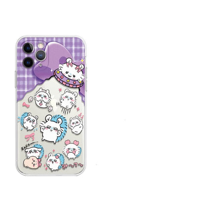 Japanese Cartoon ChiiKawa | Momonga Rakko Crab UFO Clear - iPhone Case 11 12 13 14 15 16 Pro Promax  WinnieTheBirds Toy Shop