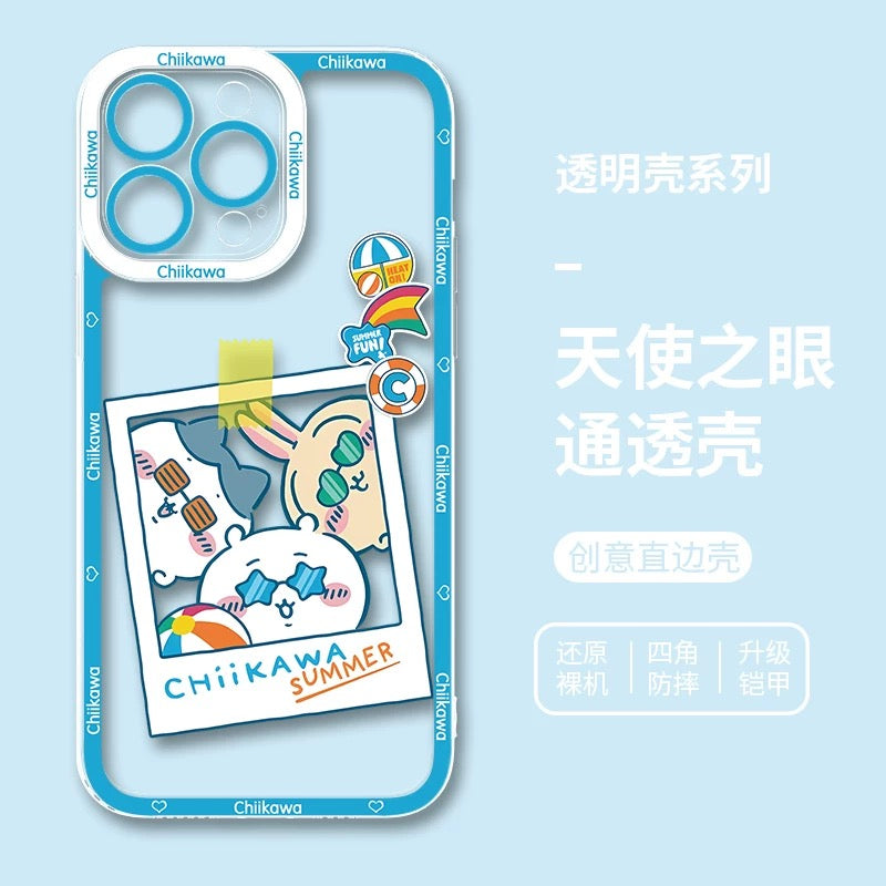 Japanese Cartoon ChiiKawa iPhone Case | Summer Time & Bee Sky Blue Ver 8 Styles - iPhone Case PLUS SE2 11 12 13 14 15 16 16e 17 17e Pro Promax 12mini 13mini
