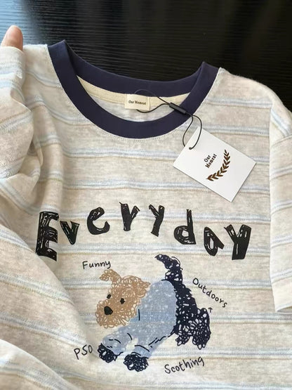 Korean Fashion Cute Animals Style T-Shirt Series | Everyday Puppy - Kawaii Fashion Items
