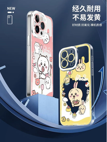 Japanese Cartoon Chiikawa Heart Shape Daily Version | Chiikawa Hachiware Usagi Momonga Kurimanju Rakko - iPhone Case PLUS SE2 XS XR X 11 12 13 14 15 16 16e 17 17e Pro Promax 12mini 13mini