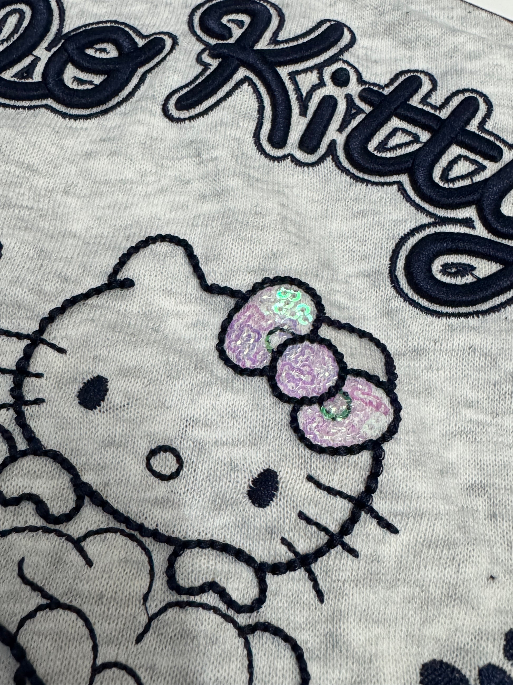 Korean Fashion Cute Cartoon Style T-Shirt Series | Bling Bling Embroidery Popcorn Hello Kitty - Kawaii Fashion Items