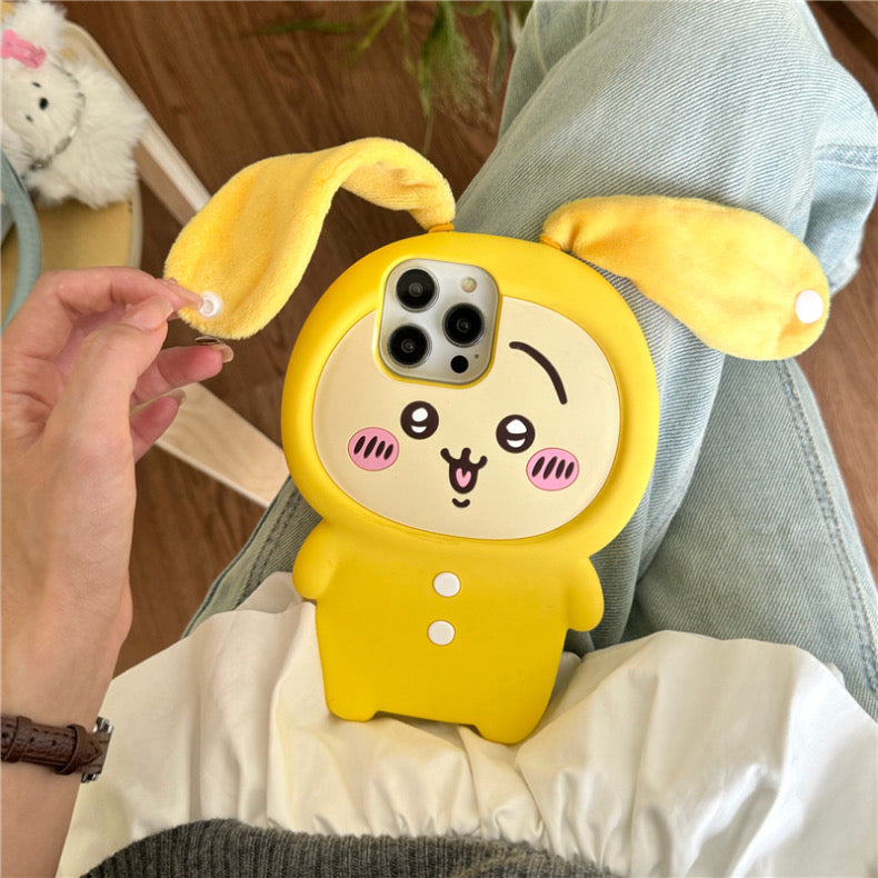 Japanese Cartoon ChiiKawa Pajamas Party Silicone | Hachiware Usagi - iPhone Case 15 14 13 12 11 Pro ProMax WinnieTheBirds Toy Shop