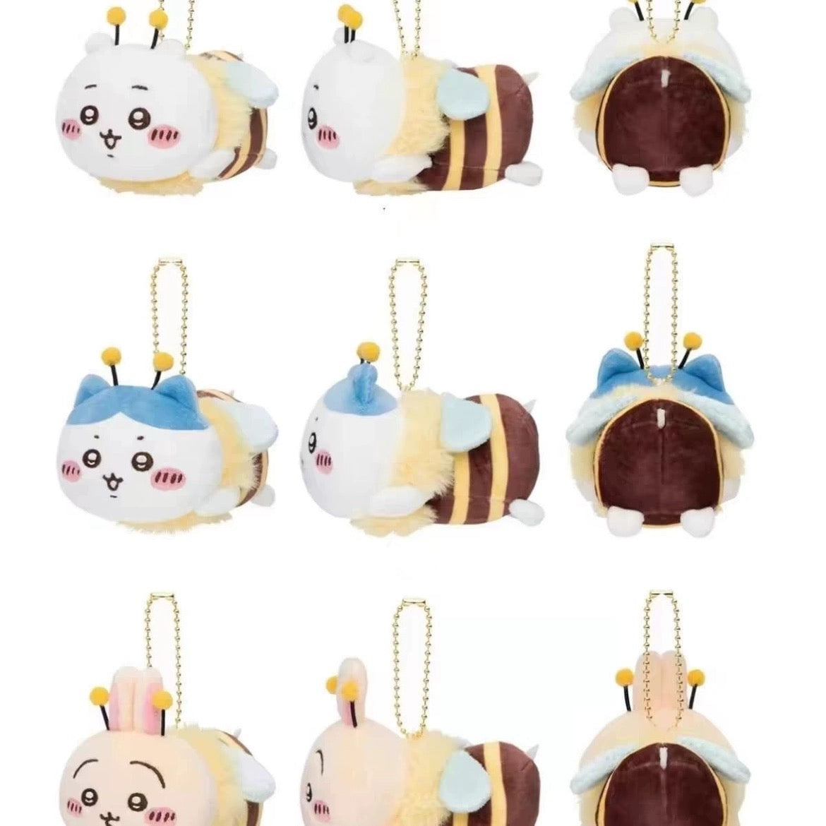 Free Gift : Japan ChiiKawa Spring Garden Series | Lovely Bee ChiiKawa Hachiware Usagi - Mini Plush Doll keychain WinnieTheBirds Toy Shop