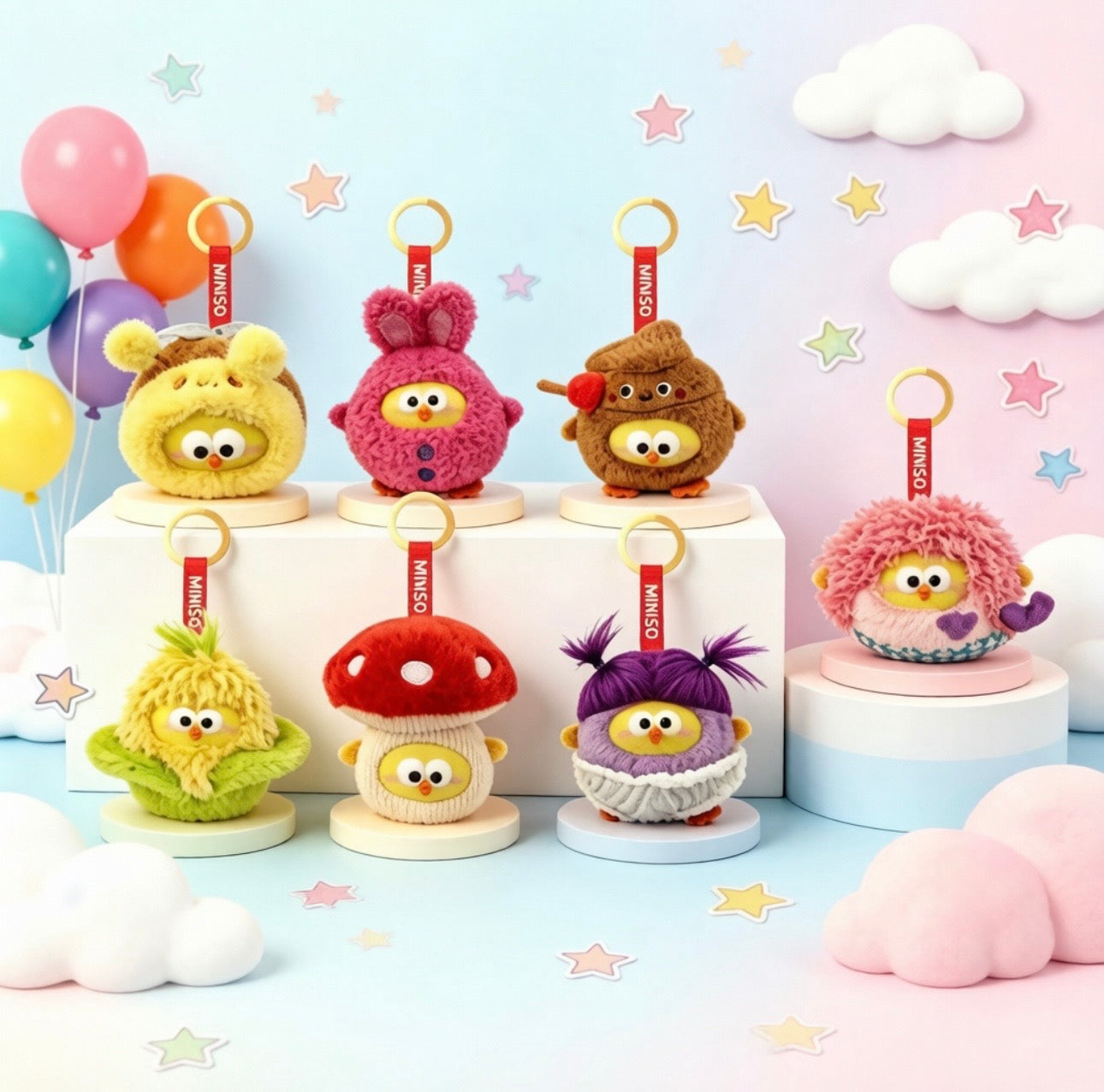 [Pre Order] Miniso x DunDun Chicken Vinyl Face Plush Doll | Part 1 - Collectable Toys Mystery Blind Box