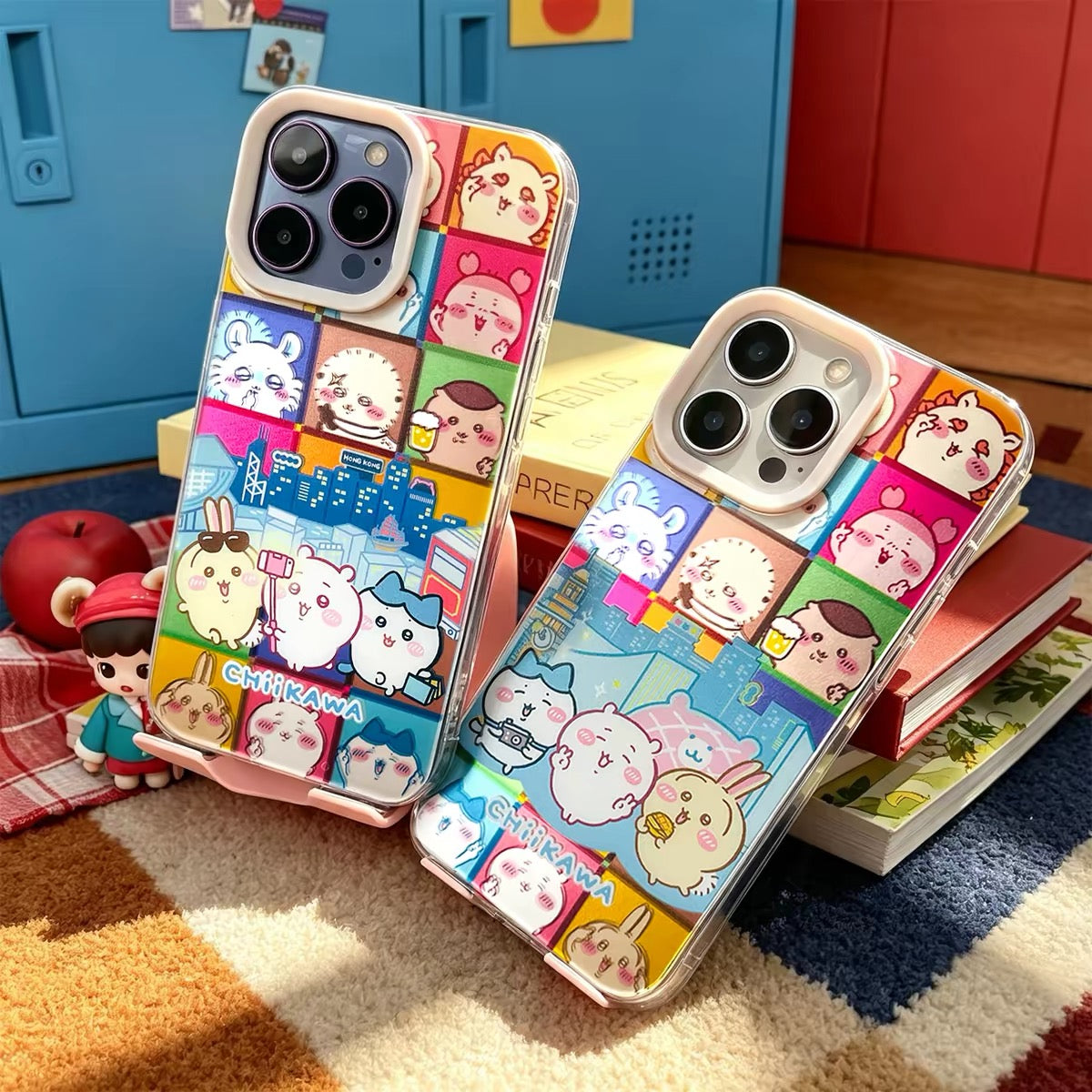 Japanese Cartoon ChiiKawa Laser Case | Sightseeing in City Day and Light - Phone Case Samsung Galaxy S26 S25 S24 S23 S22 S21 FE Ultra Edge