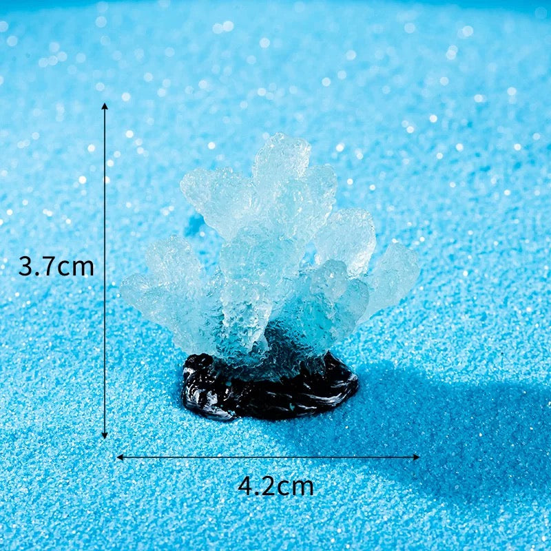 Japanese Cartoon Resin Ornament | Luminous GID Coral - For Betta Tropical Fish Tank Toy Micro Landscape Creative Plant Decoration