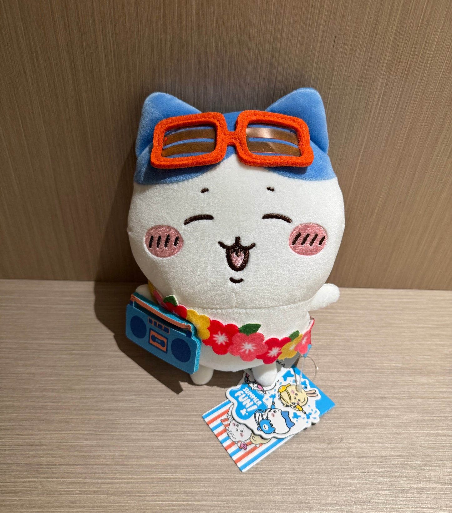 ChiiKawa X Miniso Hot Summer Series | ChiiKawa Hachiware Usagi Shisa Wearing Summer Garland Cute Plush Doll  - Kawaii Items Room Decoration Doll