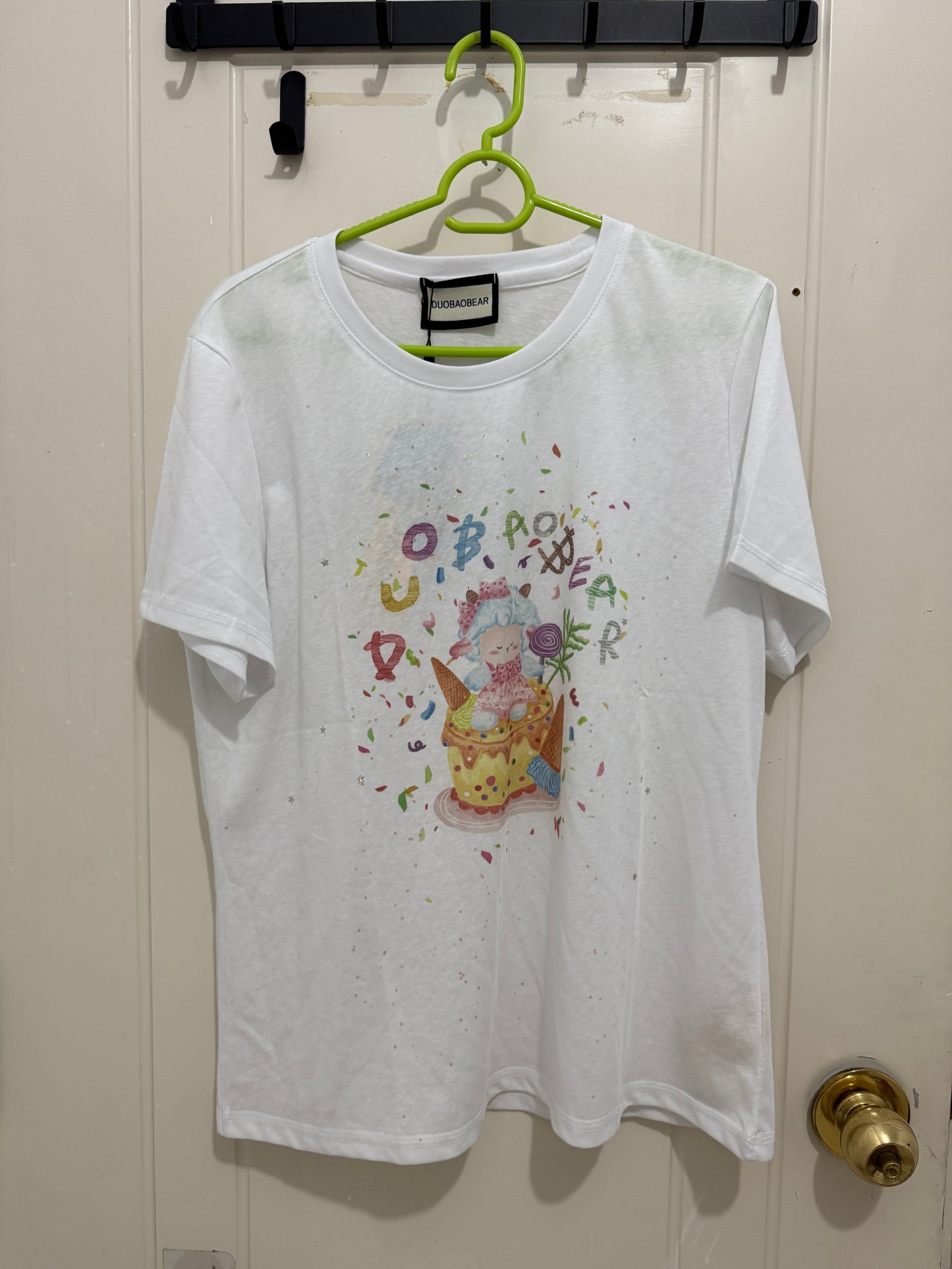 Korean Fashion Cute Animals T-Shirt Series | Bling Bling Party Cake with Sheep - Kawaii Fashion Items