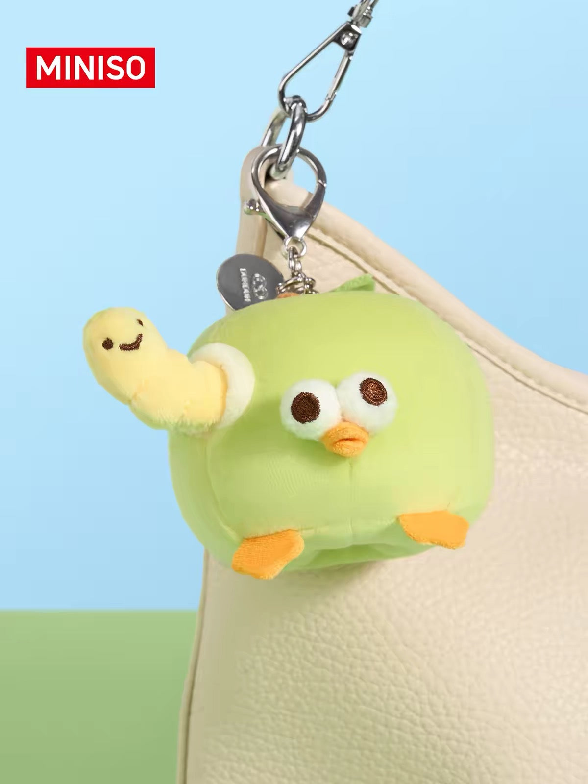 Lovely Chicken Fat Dundun Plush Doll Keychain | Vegipet Green Apple Chick - Children Gift Animal Mini Plush Doll
