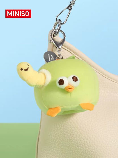Lovely Chicken Fat Dundun Plush Doll Keychain | Vegipet Green Apple Chick - Children Gift Animal Mini Plush Doll