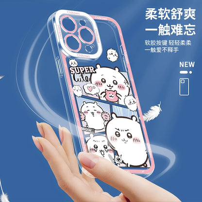 Japanese Cartoon Chiikawa Daily Emo Version | Chiikawa Hachiware Usagi Momonga - iPhone Case PLUS SE2 XS XR X 11 12 13 14 15 16 16e 17 17e Pro Promax 12mini 13mini