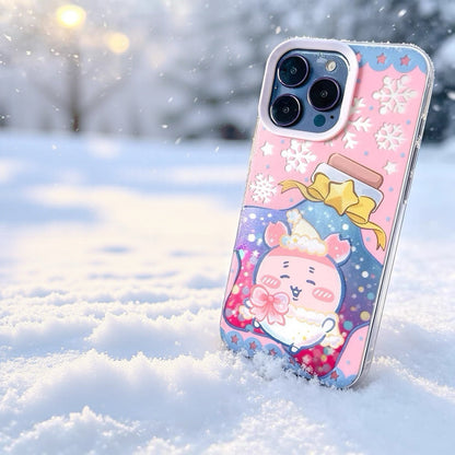 Japanese Cartoon ChiiKawa Winter Star Wish Laser Case | Chiikawa Hachiware Usagi Momonga Furuhonya 5 Styles - Phone Case Samsung Galaxy S26 S25 S24 S23 S22 S21 FE Ultra Edge