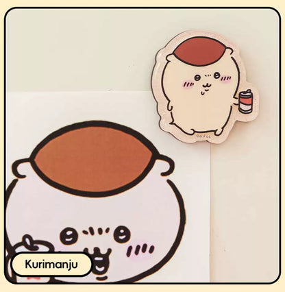 ChiiKawa X Miniso | ChiiKawa Hachiware Usagi Momonga Kurimanju Rakko Magnet with Card - Kawaii Item Cute Accessories  WinnieTheBirds Toy Shop