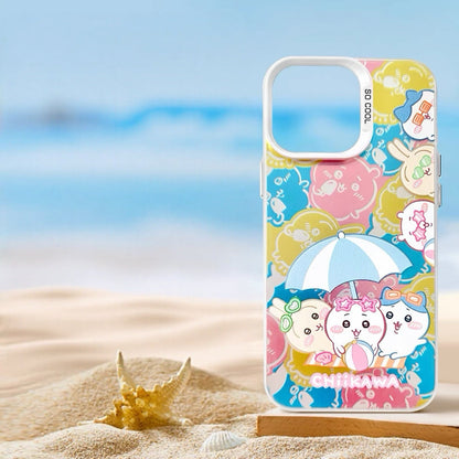 Japanese Cartoon ChiiKawa Summer Beach Time Laser Case | ChiiKawa Hachiware Usagi - Phone Case Samsung Galaxy S26 S25 S24 S23 S22 S21 FE Ultra Edge