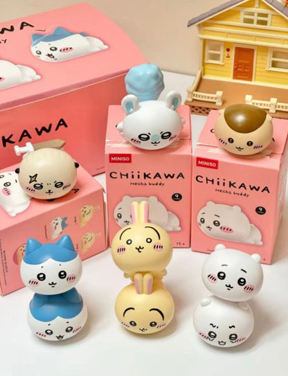 ChiiKawa X Miniso | ChiiKawa Hachiware Usagi Momonga Kurimanju Rakko Hecha Buddy Blind Box Figure - Kawaii Item Cute Room Decoration  WinnieTheBirds Toy Shop