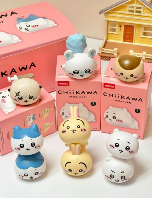 ChiiKawa X Miniso | ChiiKawa Hachiware Usagi Momonga Kurimanju Rakko Hecha Buddy Blind Box Figure - Kawaii Item Cute Room Decoration  WinnieTheBirds Toy Shop