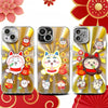 Japanese Cartoon ChiiKawa Folklore Kitsune Gold Laser Case | ChiiKawa Hachiware Usagi Momonga - Phone Case Samsung Galaxy S26 S25 S24 S23 S22 S21 FE Ultra Edge