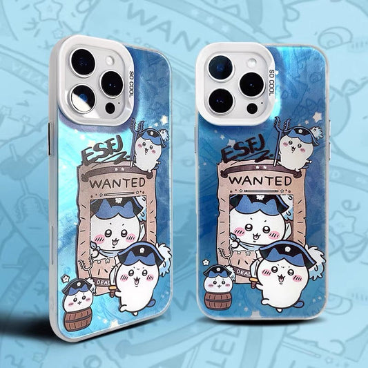 Japanese Cartoon ChiiKawa Pirates Laser Case | ChiiKawa Hachiware Usagi Momonga - iPhone Case 11 12 13 14 15 16 16e 17 17e Pro Promax