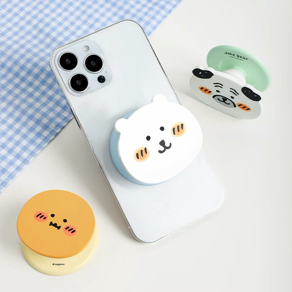 Joker Bear with friends Magnetic Phone Stand | Joker Bear Pug Moguracorokke