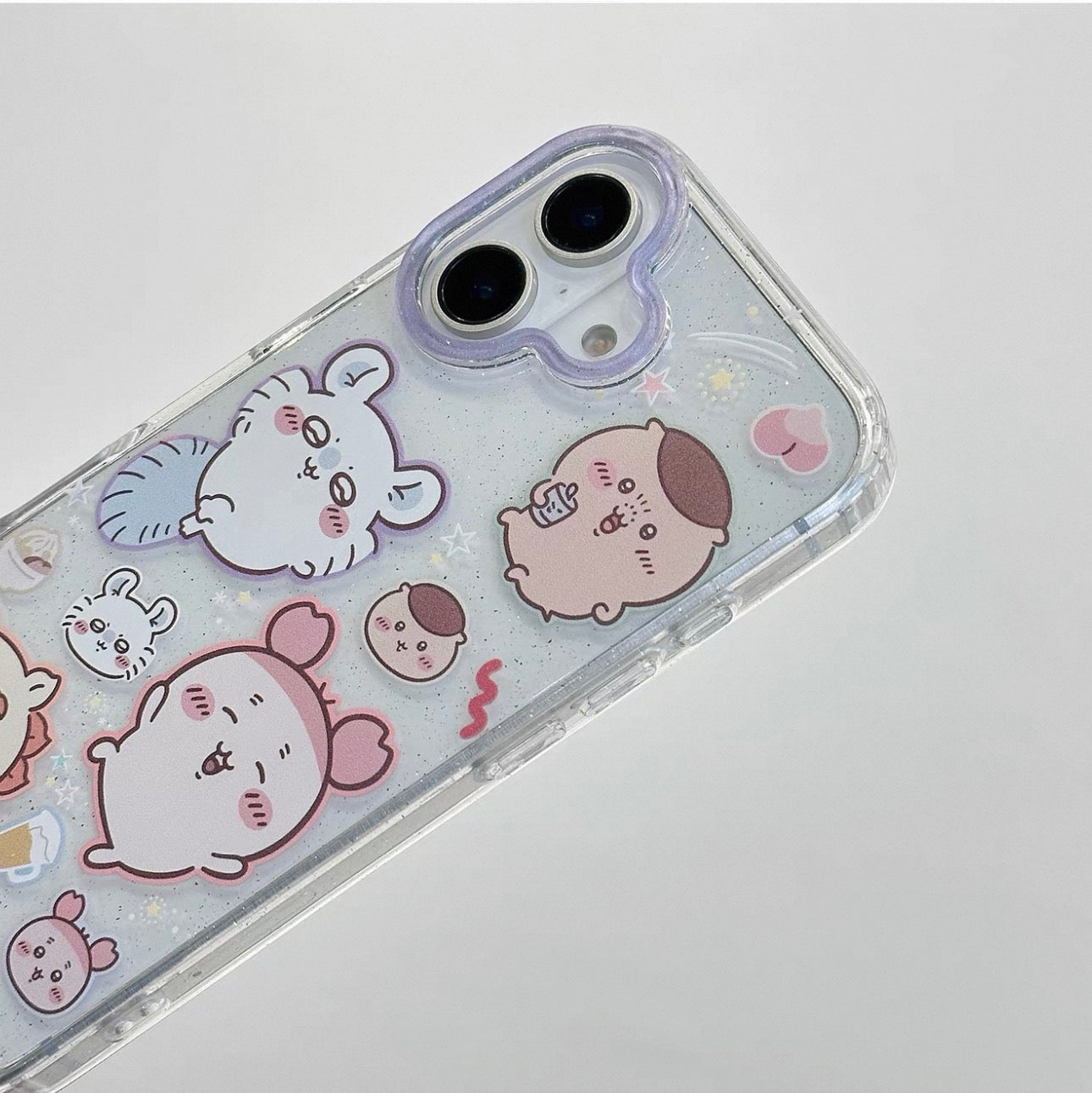 Japanese Cartoon ChiiKawa Gittler Colour Clear Case with Phone Strape | ChiiKawa Hachiware Usagi Momonga Rakko Kurimanju Shisa Furuhonya - Phone Case Samsung Galaxy S26 S25 S24 S23 S22 S21 FE Ultra Edge
