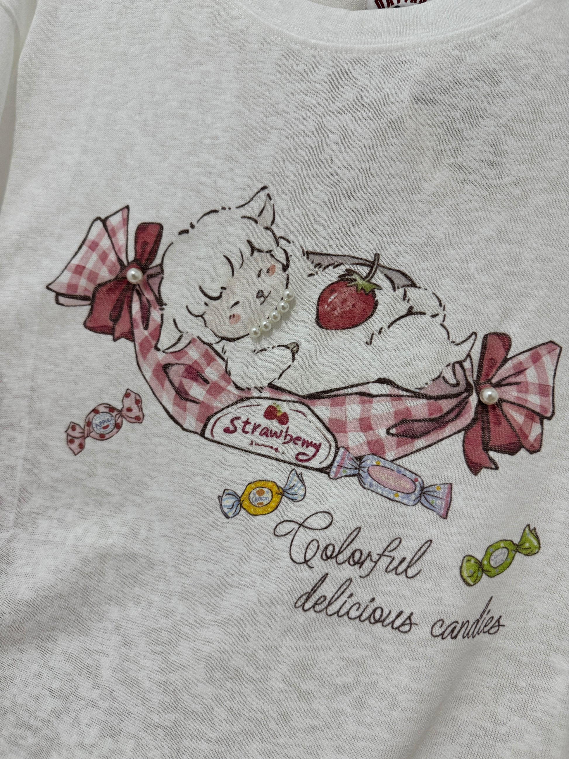 Korean Fashion Cute Animals Style T-Shirt Series | Sheep with Sweets - Kawaii Fashion Items