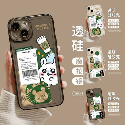 Japanese Cartoon ChiiKawa Coffee Shop | Momonga Chef - iPhone Case 11 12 13 14 15 16 16e 17 17e Pro Promax mini