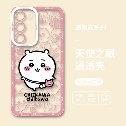 Japanese Cartoon Chiikawa Outing Daily with Comic | Chiikawa Hachiware Usagi Momonga Kurimanju Rakko Shisa Furuhonya 8 Styles - Phone Case Samsung Galaxy S26 S25 S24 S23 S22 S21 FE Ultra Edge