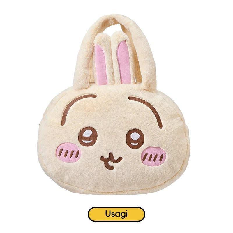 ChiiKawa X Miniso | ChiiKawa Hachiware Usagi Big Head Plush Bag - Kawaii items Room Decoration  WinnieTheBirds Toy Shop