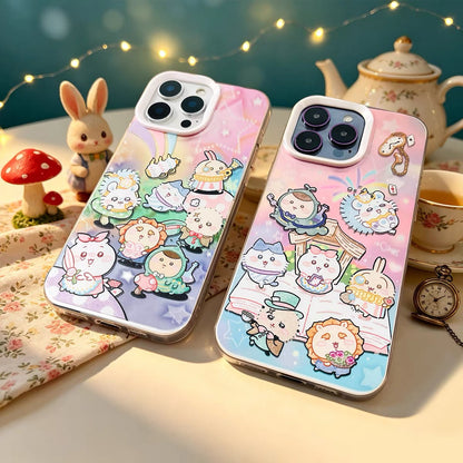 Japanese Cartoon ChiiKawa Alice in Wonderland Laser Case | 2 Styles - Phone Case Samsung Galaxy S26 S25 S24 S23 S22 S21 FE Ultra Edge