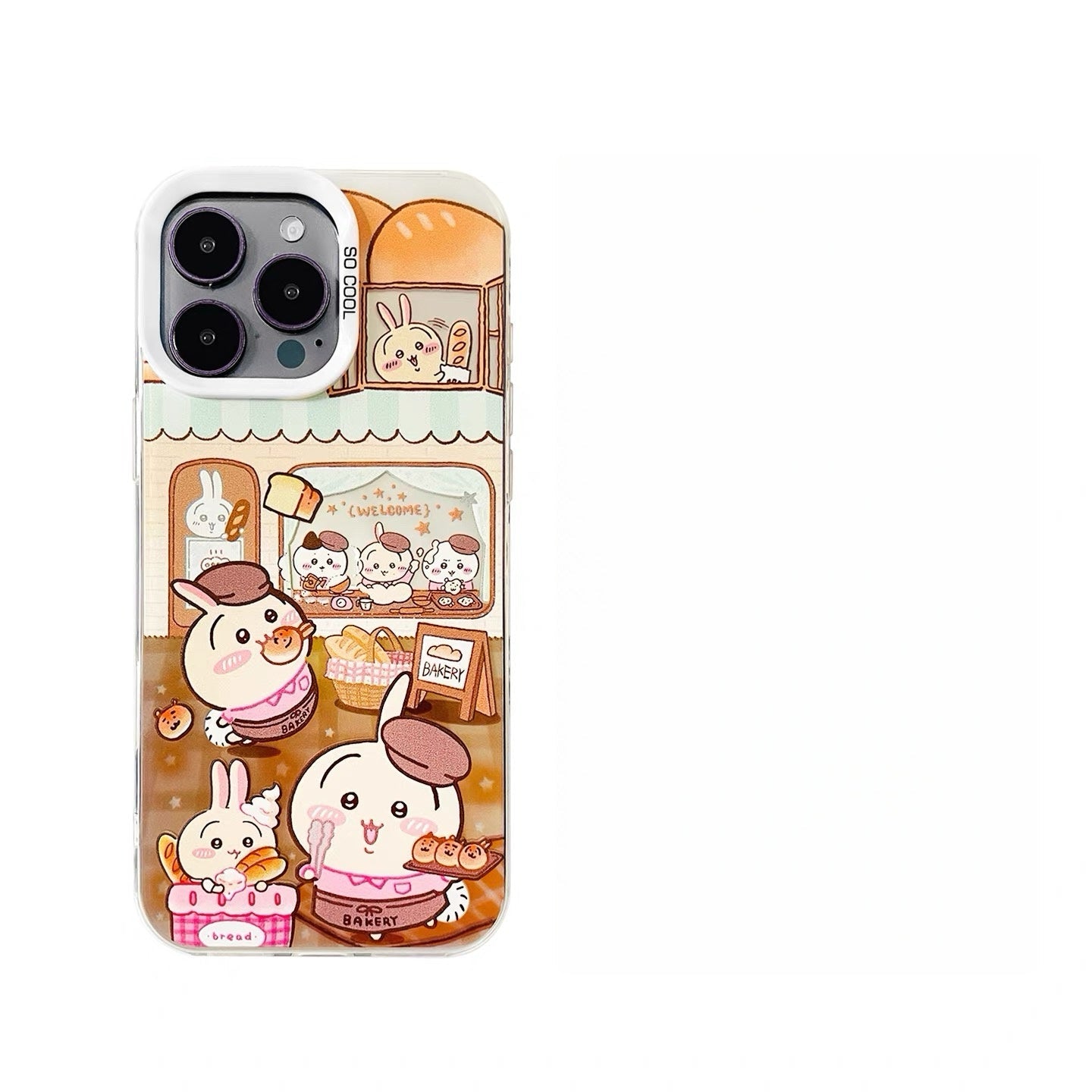 Japanese Cartoon ChiiKawa Bread Cafe Laser Case | ChiiKawa Hachiware Usagi - Phone Case Samsung Galaxy S26 S25 S24 S23 S22 S21 FE Ultra Edge