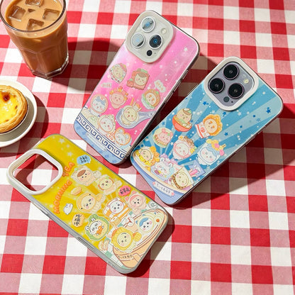 Japanese Cartoon ChiiKawa Day Tour Version Laser Case | Hong Kong Taipei Shanghai - iPhone Case 11 12 13 14 15 16 16e 17 17e Pro Promax