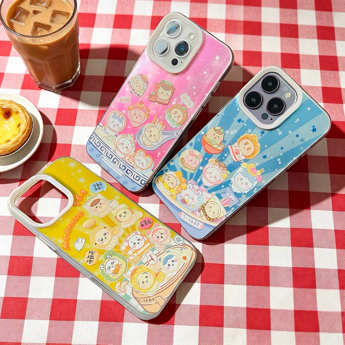 Japanese Cartoon ChiiKawa Day Tour Version Laser Case | Hong Kong Taipei Shanghai - Phone Case Samsung Galaxy S26 S25 S24 S23 S22 S21 FE Ultra Edge