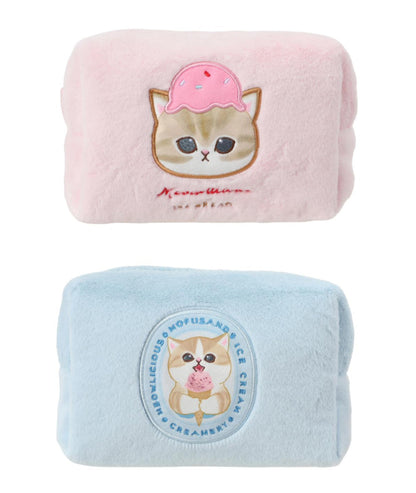 Miniso X Mofusand Ice Cream Series | Mofusand Cat with Ice Cream Cute Icon Cosmetic Bag - Kawaii items Room Decoration