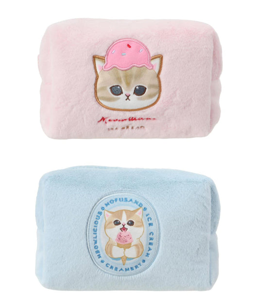 Miniso X Mofusand Ice Cream Series | Mofusand Cat with Ice Cream Cute Icon Cosmetic Bag - Kawaii items Room Decoration