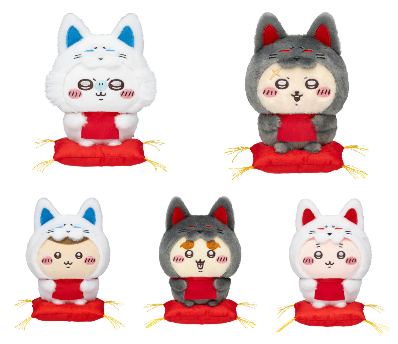 Japan ChiiKawa Kyoto Limired Japanese Folklore Kitsune | Momonga Kurimanju Rakko Shisa Crab Plush Doll Kawaii items Room Decoration