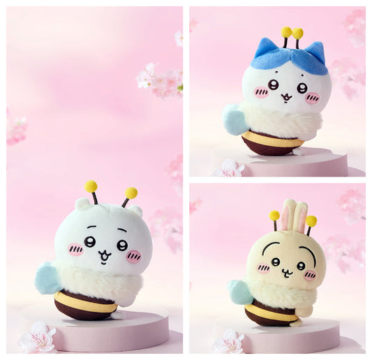 ChiiKawa X Miniso Sakura Series | ChiiKawa Hachiware Usagi Honey Bee Costume Plush Hair Clip Kawaii Items Room Decoration Item