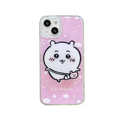 Japanese Cartoon ChiiKawa Hachiware Usagi with Stand iPhone Case 11 12 13 14 15 16 Pro Promax WinnieTheBirds Toy Shop