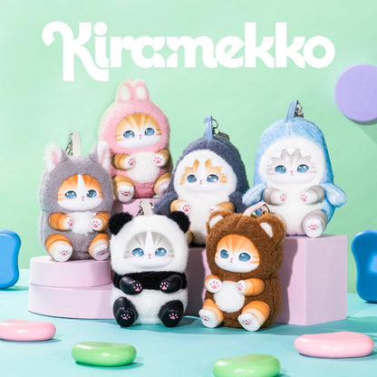 Japan Mofusand Kiramekko Animal Series | Mofusand Cute Plush Doll with Plastic Face Keychain - Kawaii items Room Decoration Doll