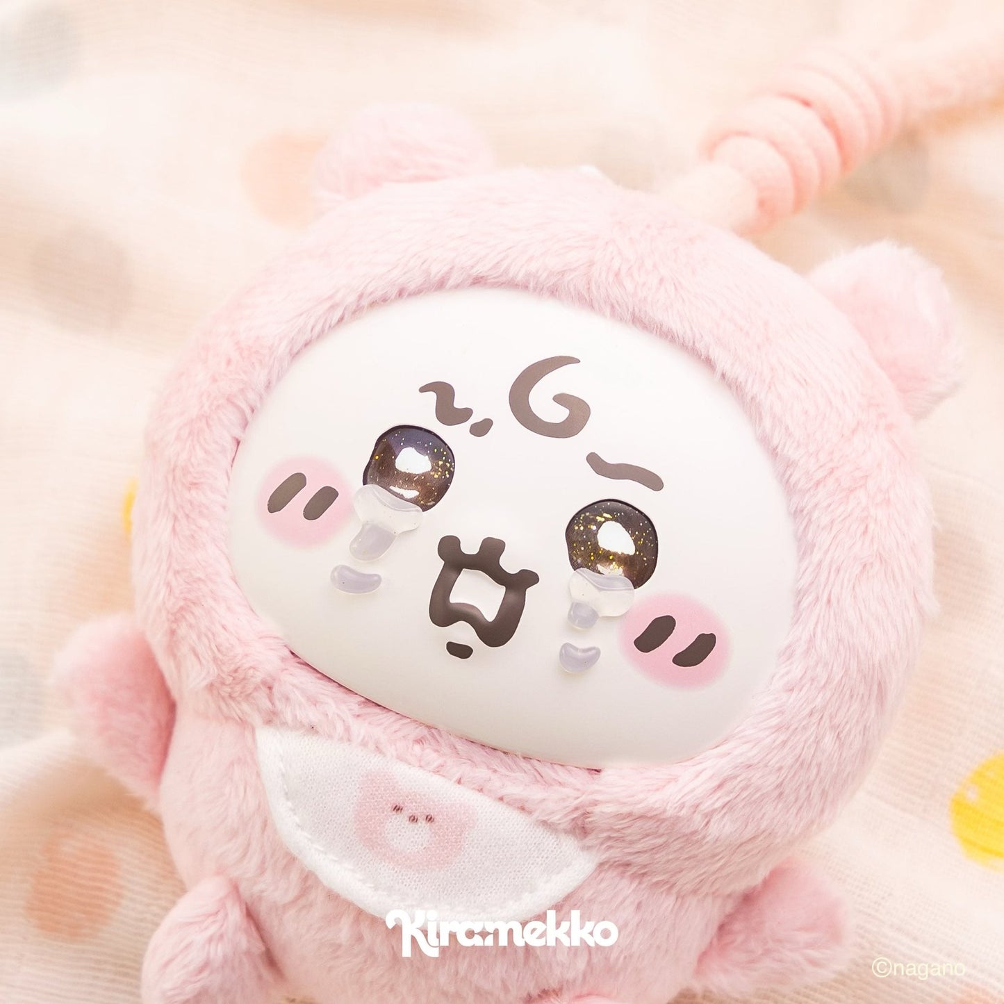 Japan ChiiKawa Kiramekko Baby Series | ChiiKawa Hachiware Usagi Momonga Kurimanju Rakko Shisa Crab Cute Plush Doll with Plastic Face Keychain - Kawaii items Room Decoration Doll