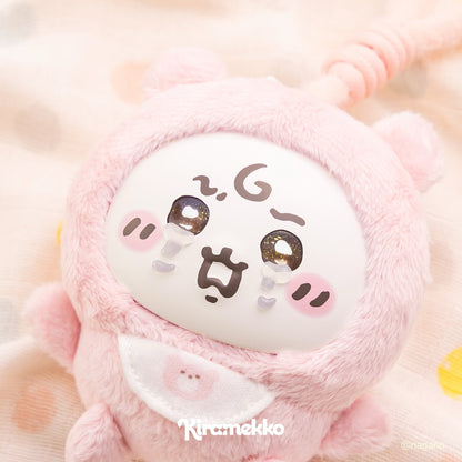 Japan ChiiKawa Kiramekko Baby Series | ChiiKawa Hachiware Usagi Momonga Kurimanju Rakko Shisa Crab Cute Plush Doll with Plastic Face Keychain - Kawaii items Room Decoration Doll