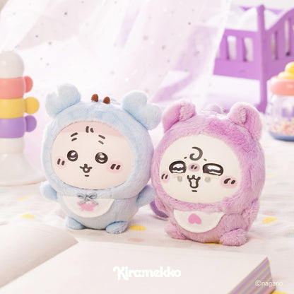 Japan ChiiKawa Kiramekko Baby Series | ChiiKawa Hachiware Usagi Momonga Kurimanju Rakko Shisa Crab Cute Plush Doll with Plastic Face Keychain - Kawaii items Room Decoration Doll