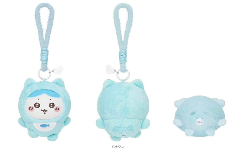 Japan ChiiKawa Kiramekko Baby Series | ChiiKawa Hachiware Usagi Momonga Kurimanju Rakko Shisa Crab Cute Plush Doll with Plastic Face Keychain - Kawaii items Room Decoration Doll