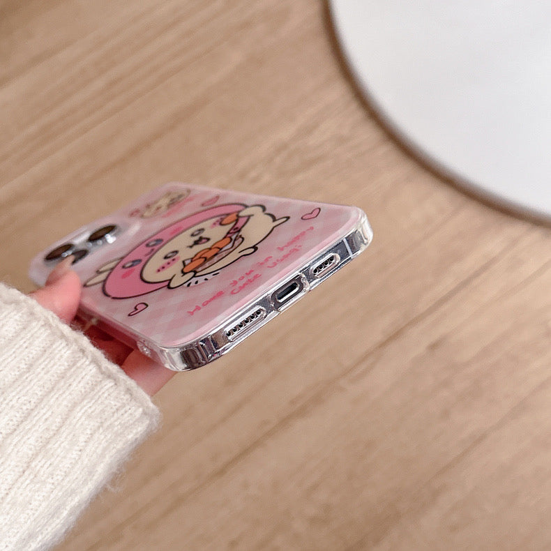 Japanese Cartoon ChiiKawa Hachiware Usagi X Kirby Hangyodon iPhone Case 11 12 13 14 15 Pro Promax WinnieTheBirds Toy Shop