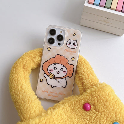 Japanese Cartoon ChiiKawa Hachiware Usagi X Kirby Hangyodon iPhone Case 11 12 13 14 15 Pro Promax WinnieTheBirds Toy Shop