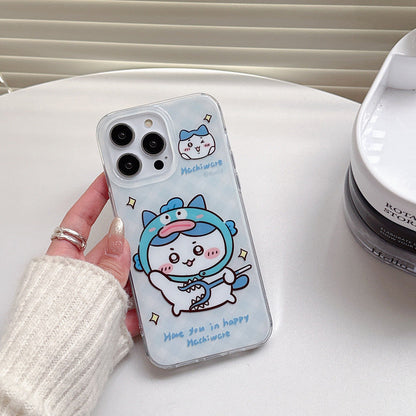 Japanese Cartoon ChiiKawa Hachiware Usagi X Kirby Hangyodon iPhone Case 11 12 13 14 15 Pro Promax WinnieTheBirds Toy Shop