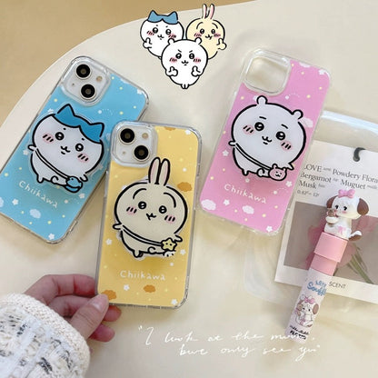Japanese Cartoon ChiiKawa Hachiware Usagi with Stand iPhone Case 11 12 13 14 15 16 Pro Promax WinnieTheBirds Toy Shop